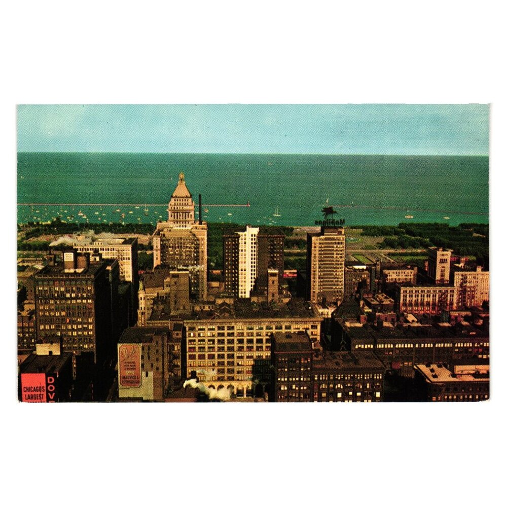 View Of Grant Park Lake Michigan From Board Of Trade Observation Tower Postcard
